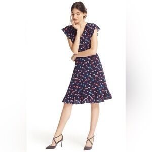 Rebecca Taylor Sleeveless V-Neck Sakura Silk Dress - Women's Dresses